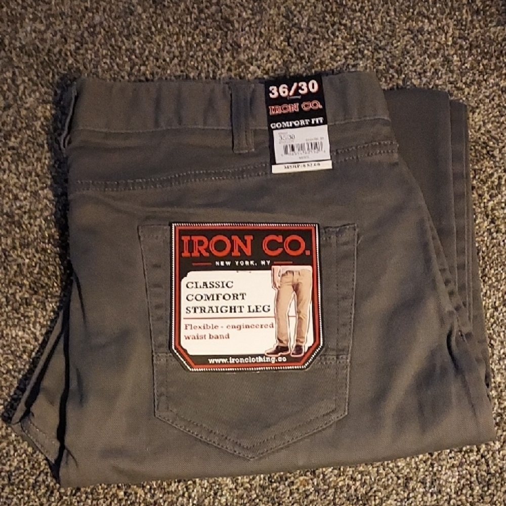 NWT,  Iron Co. Men's Gray Jeans